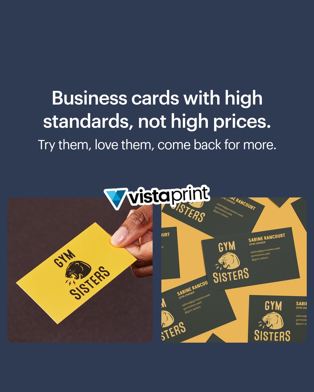 VistaPrint Facebook ad