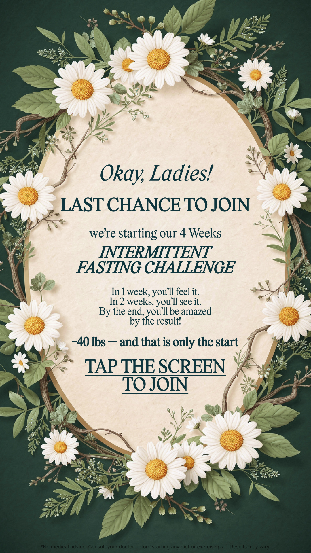 Simple Fasting App Facebook ad