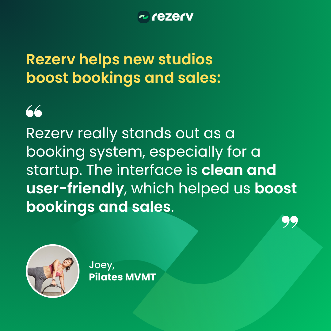 Rezerv Facebook ad: #1 Booking Software for New Fitness Studios