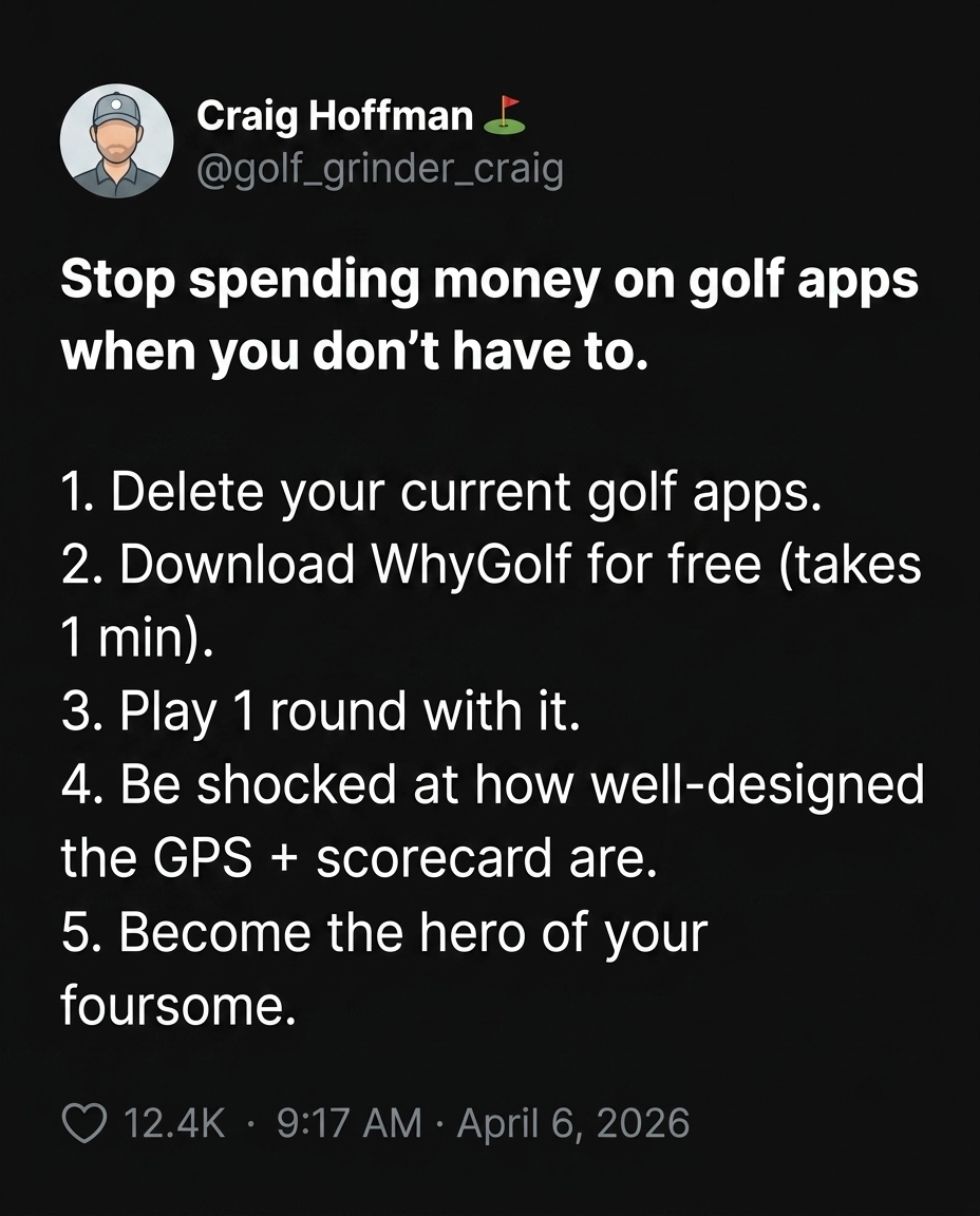 WhyGolf Facebook ad