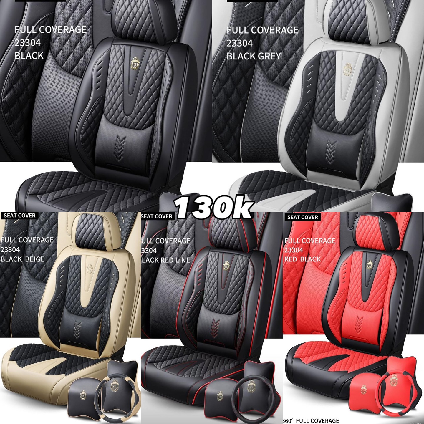 Unikcars_interiors Facebook ad: 12D quality leather seat cover for all 5…