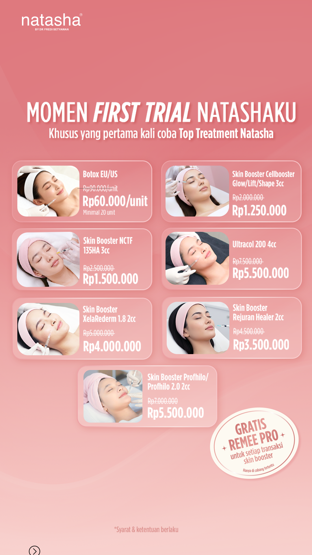 Natasha Skin Clinic Center Facebook ad