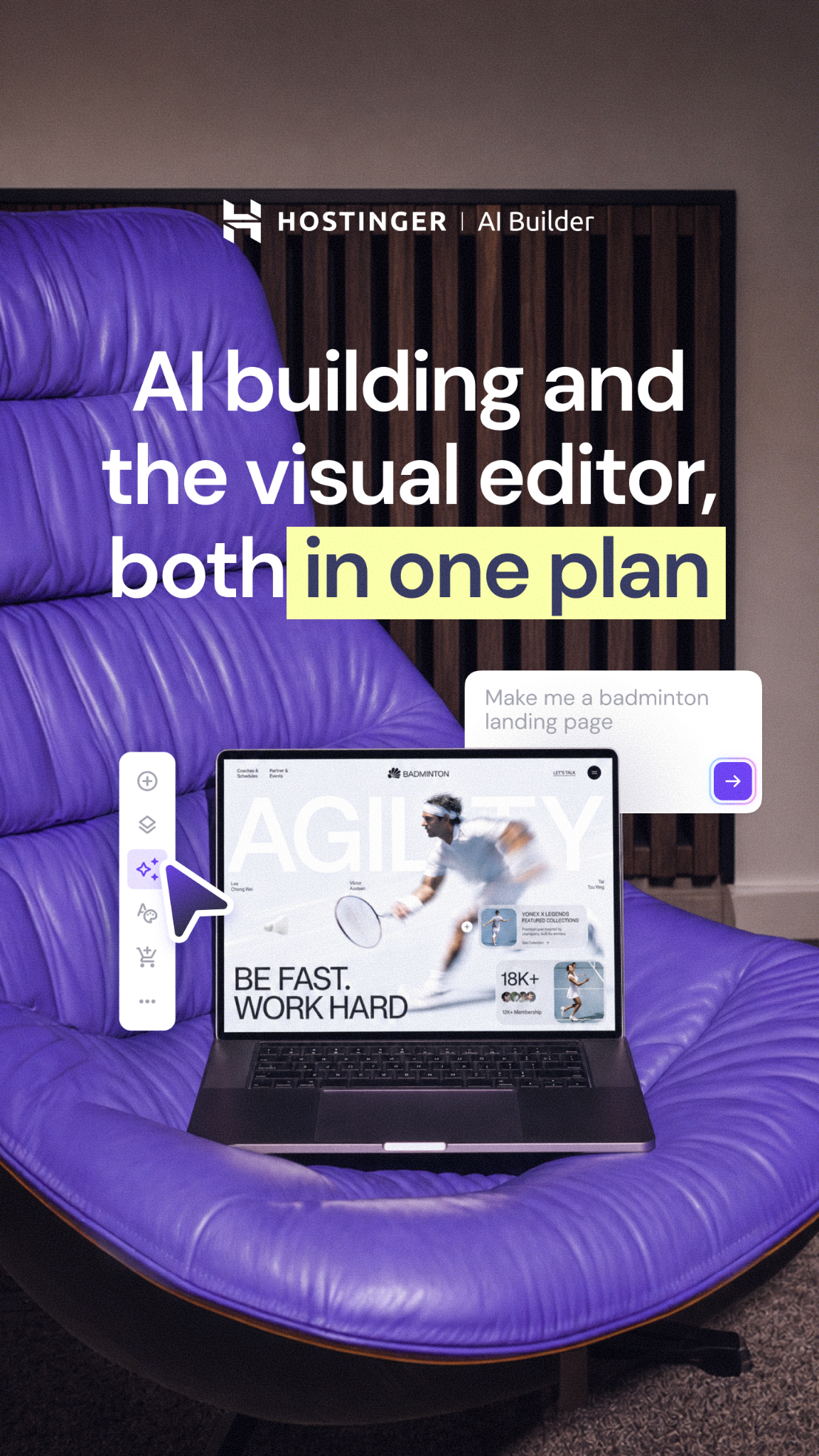 Hostinger Facebook ad: Trusted by 5M+ people