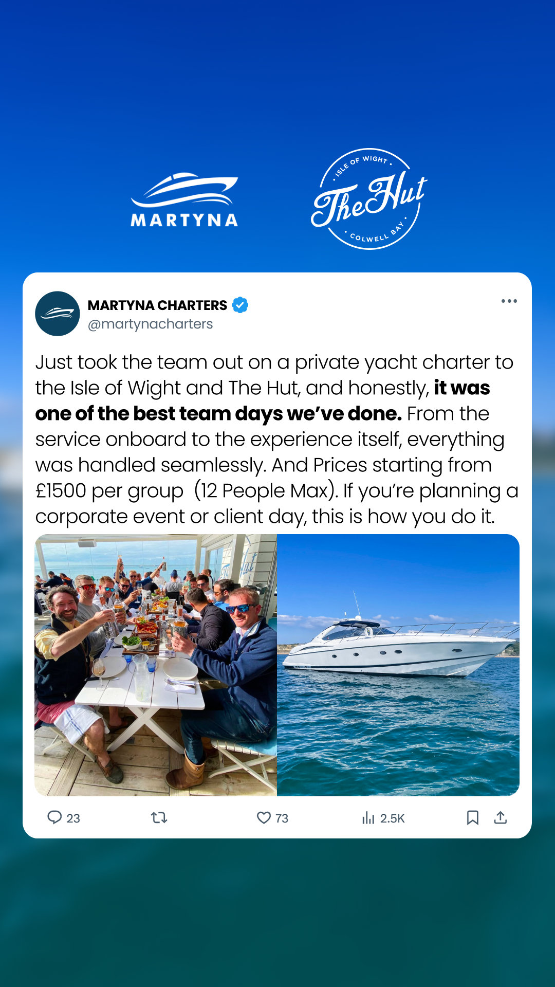 Martyna Charters Facebook ad from Mar 27, 2026