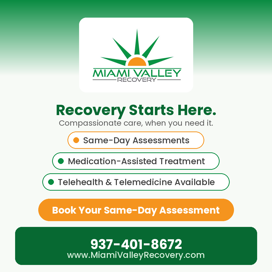 Miami Valley Recovery Facebook ad: Take The First Step Today