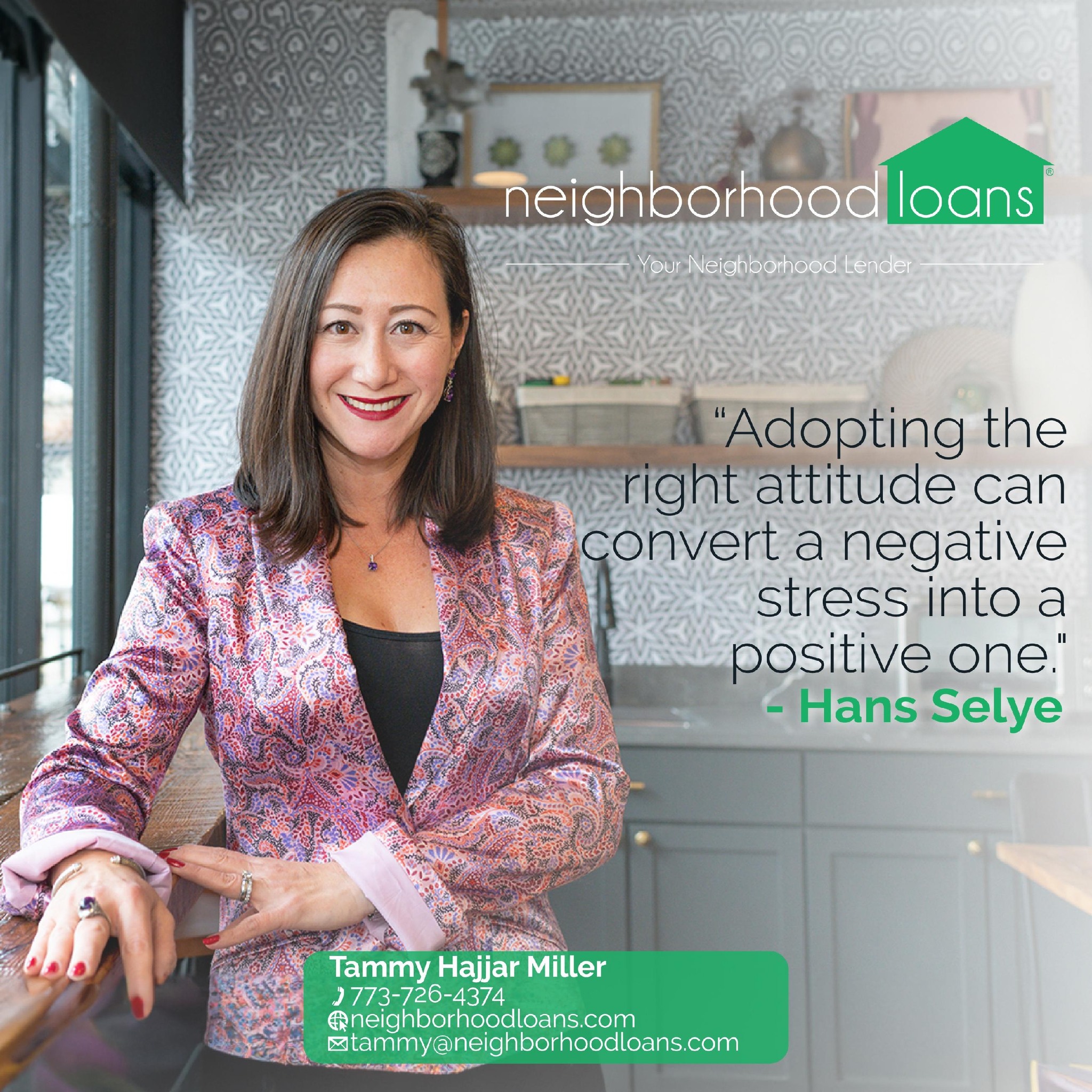 Tammy Hajjar Miller - Neighborhood Loans Facebook ad: Stress is an inevitable part of life, but…