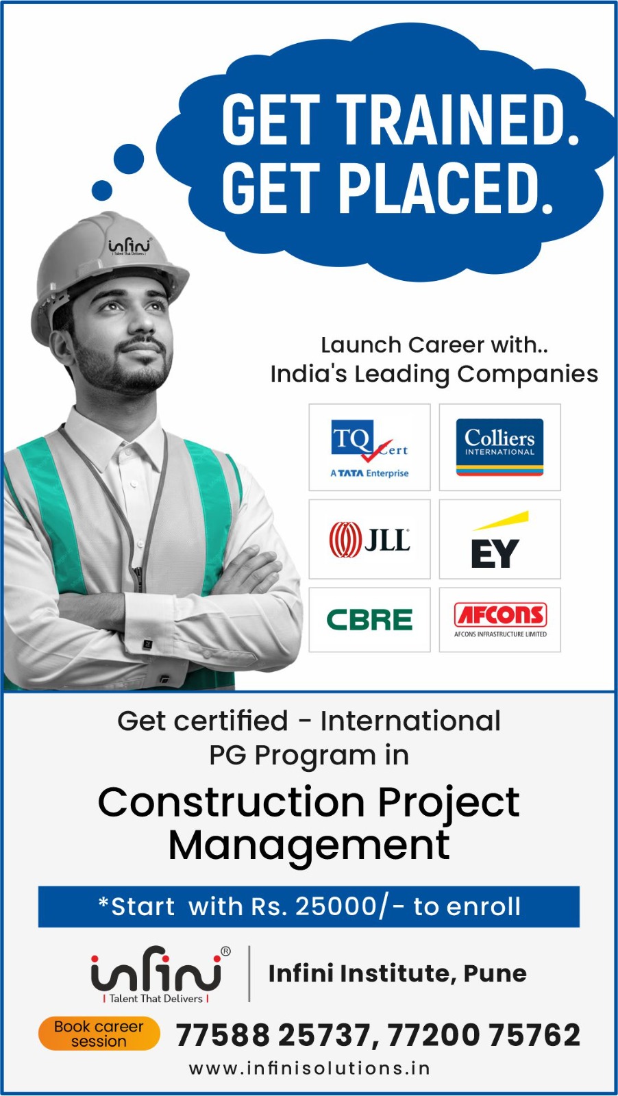 Infini Institute of Construction Project Management Facebook ad from Jun 12, 2026