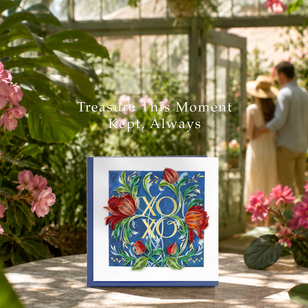 Quilling Card Facebook ad: Handcrafted Keepsakes for Every Love Story