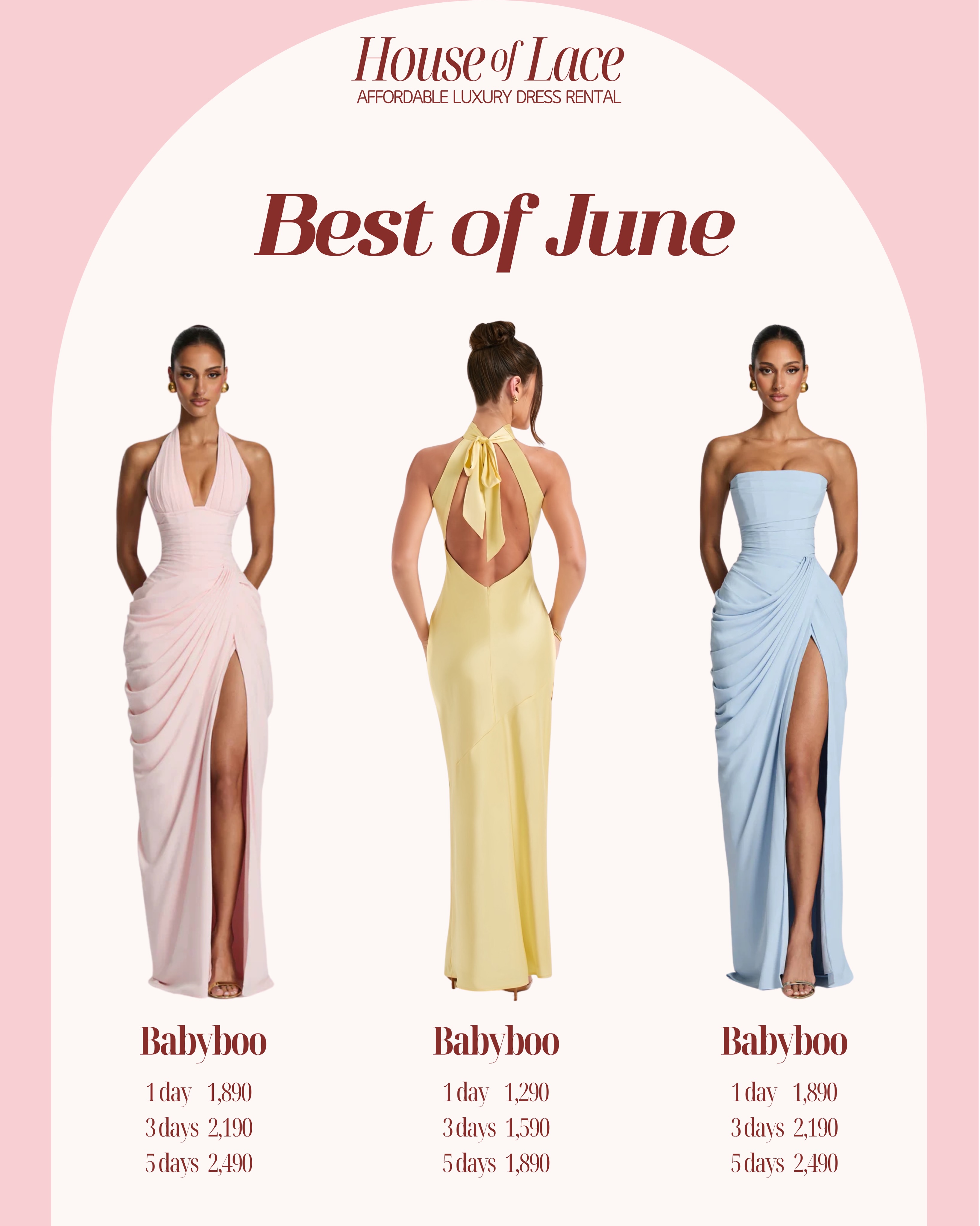 House of Lace - Dress Rental Facebook ad: Best of June