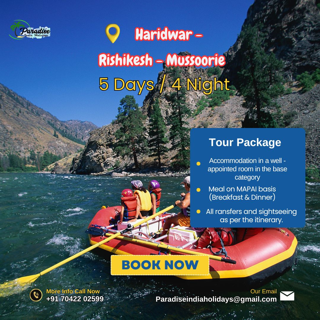 Paradise India Holidays Facebook ad: Haridwar Rishikesh Mussoorie Trip