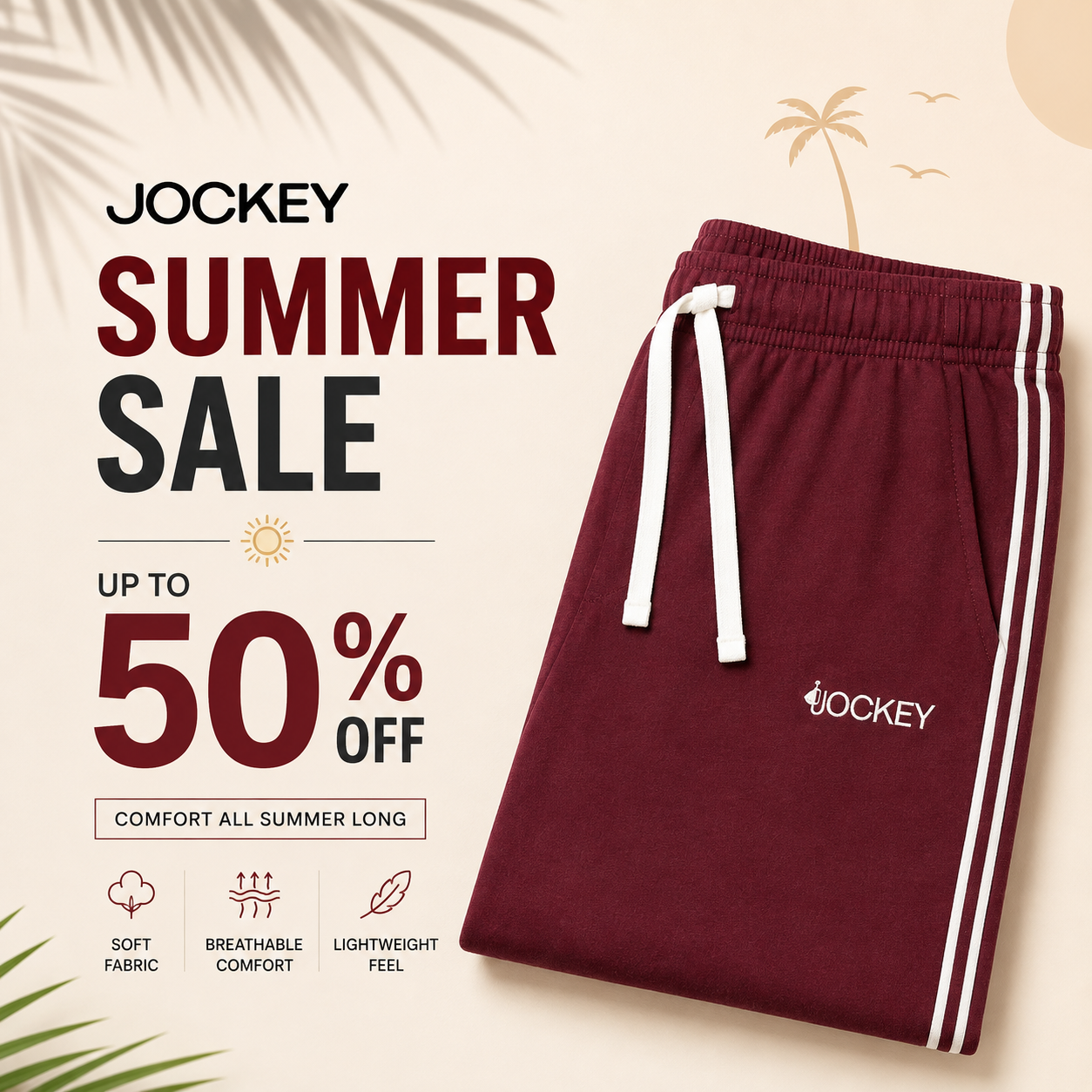 Jockey Facebook ad: Relaxation, Reimagined