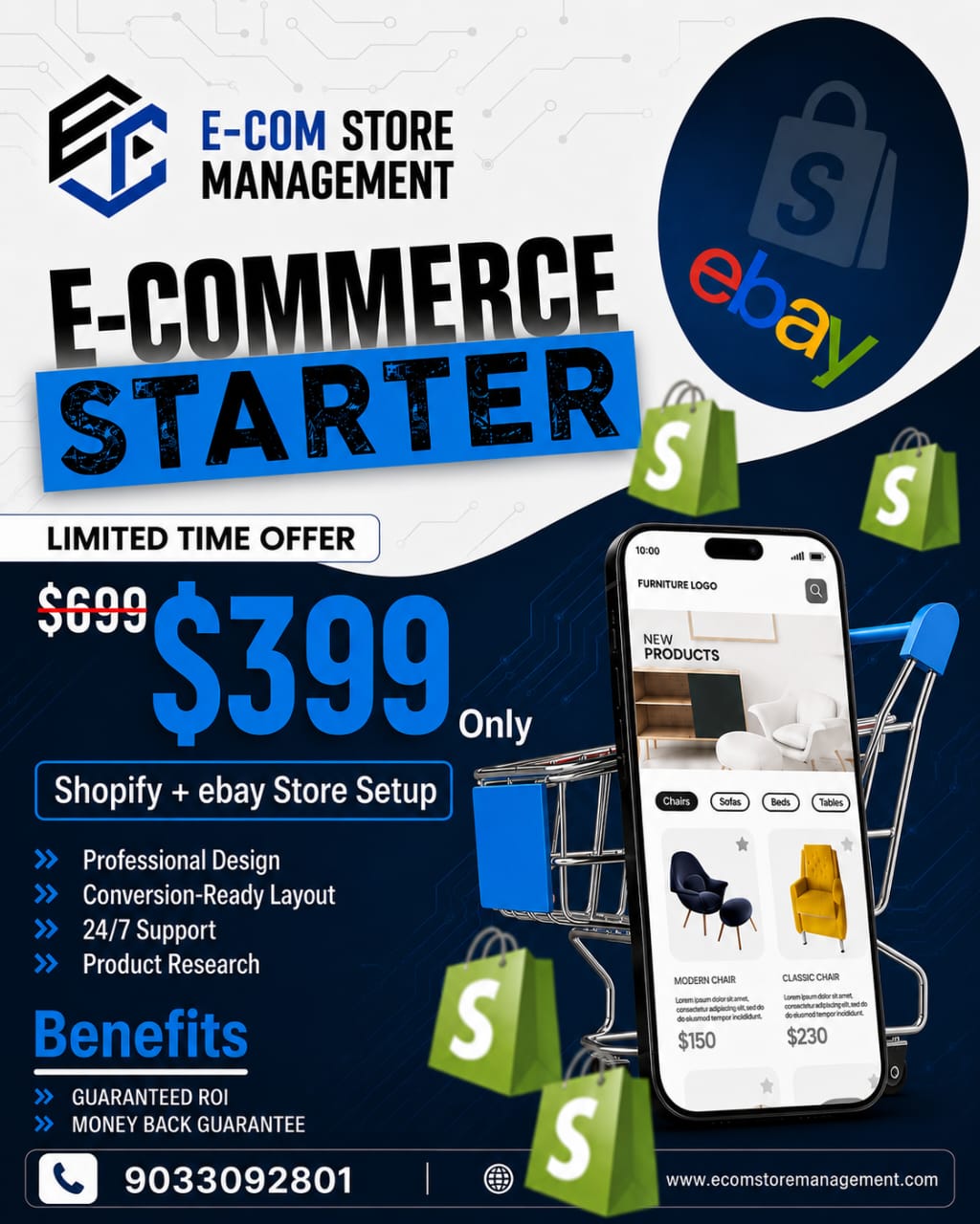 Ecom Store Management Facebook ad