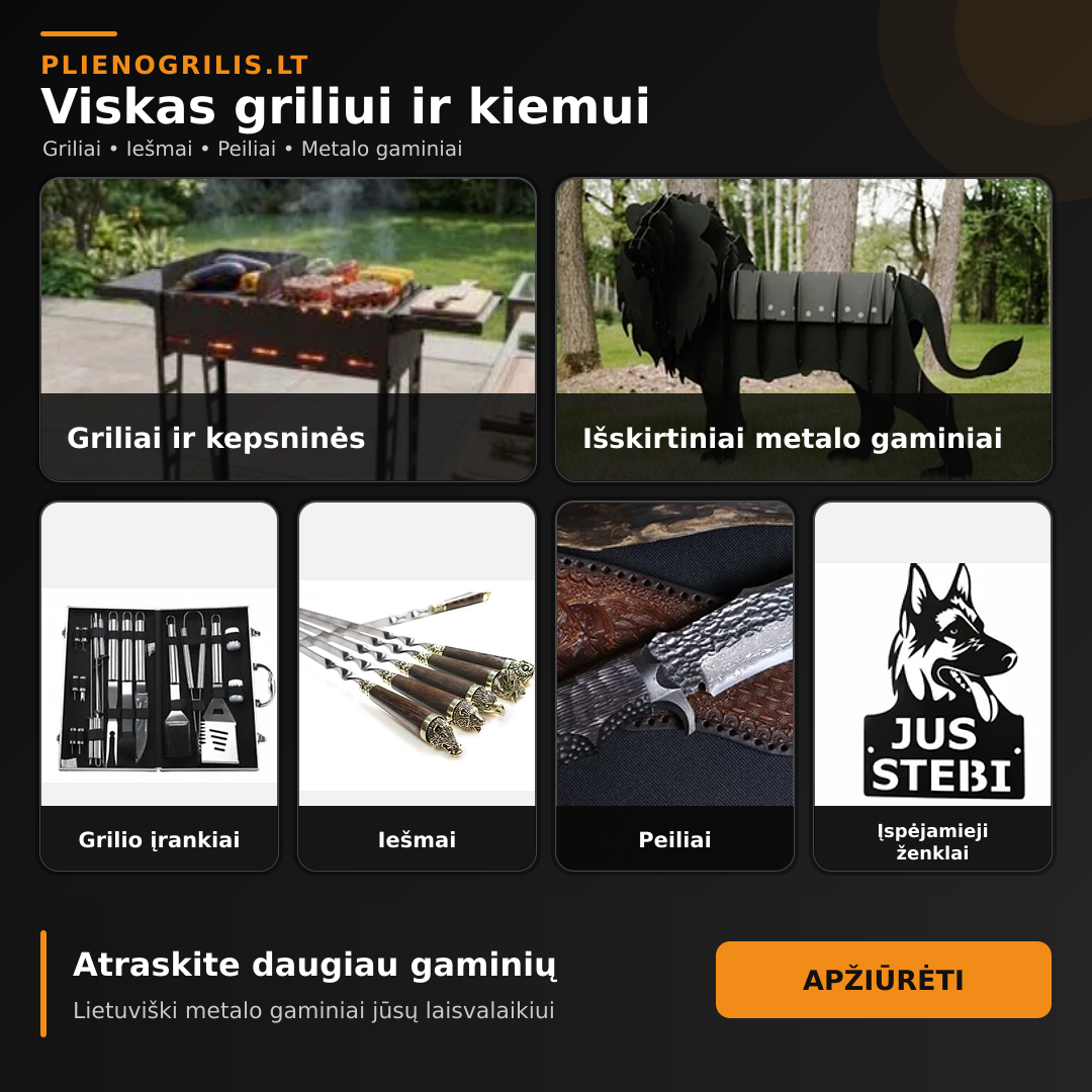 PlienoGrilis Facebook ad: Šašlykinės iš metalo, tvirtos ir ilgaamžės | PlienoGrilis
