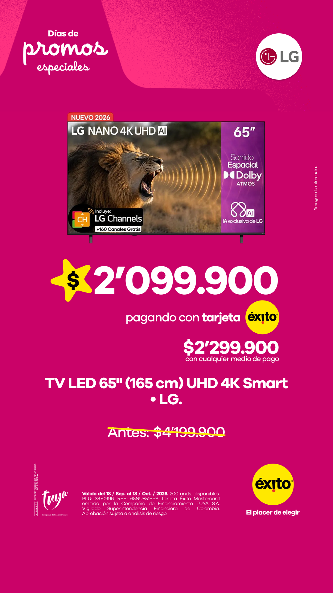 Éxito Facebook ad: ¡Mega TV en oferta aquí!