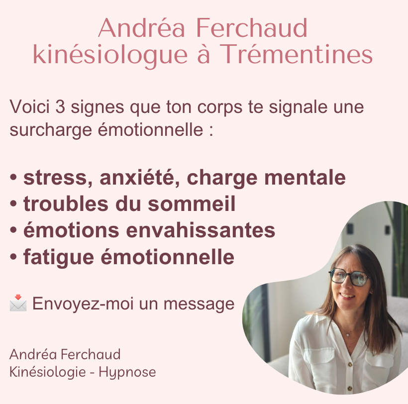 Andréa Ferchaud Kinésiologie & Hypnose Facebook ad from Mar 19, 2026