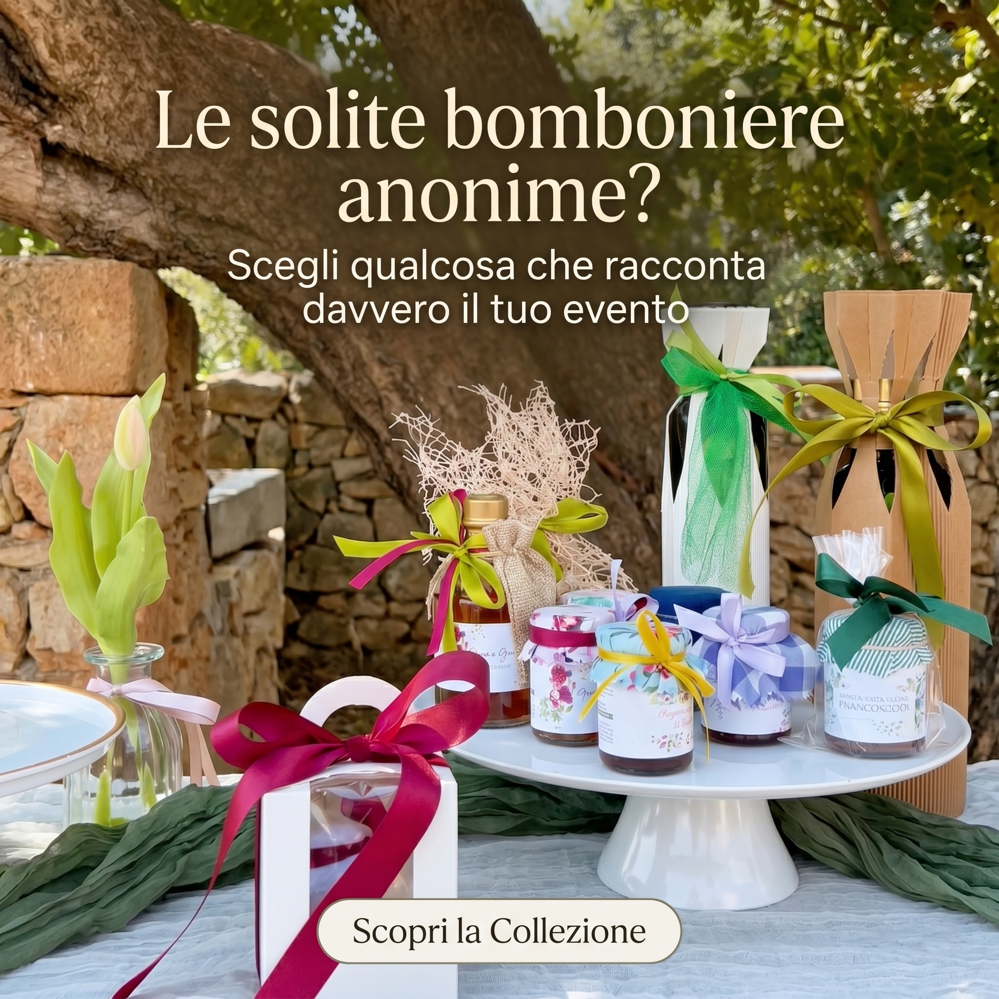 Pantaleo Agricoltura Facebook ad: Bomboniere artigianali con prodotti biologici pugliesi