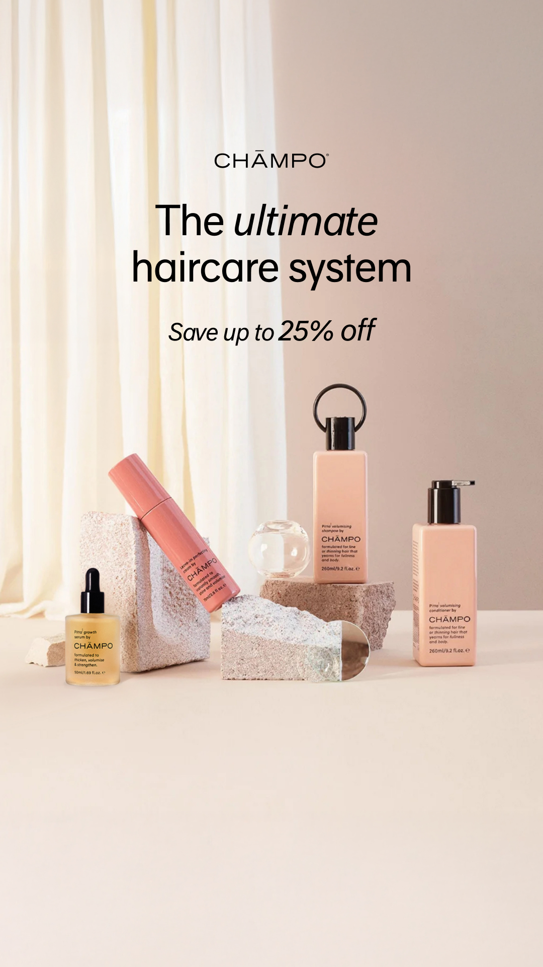Chāmpo Haircare Facebook ad