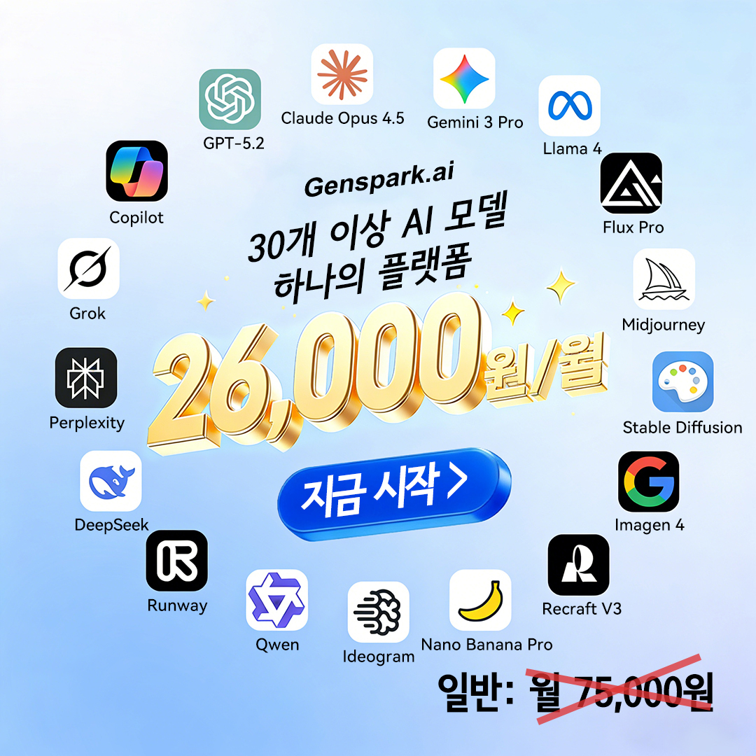 Genspark AI Facebook ad: 적게 일하고 더 많이 성취하세요