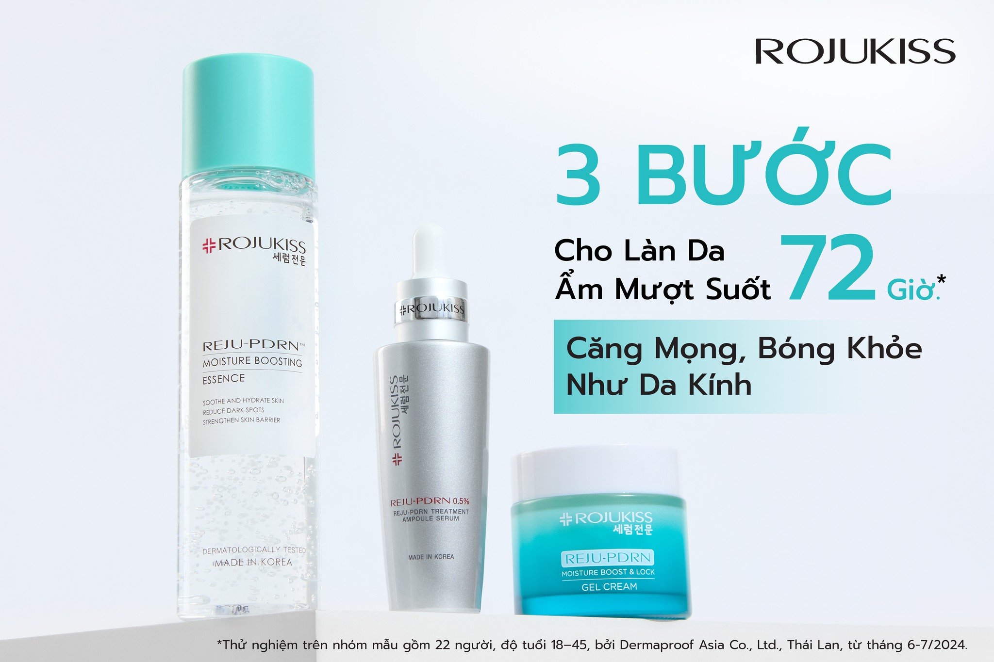 Rojukiss Vietnam Facebook ad: 3 Bước Cho Làn Da Ẩm Mượt Suốt…