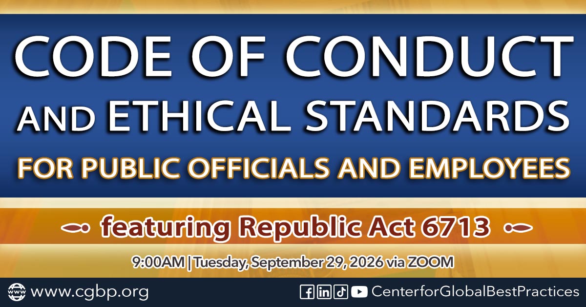 Center for Global Best Practices Facebook ad: A MUST for ALL Public Servants!