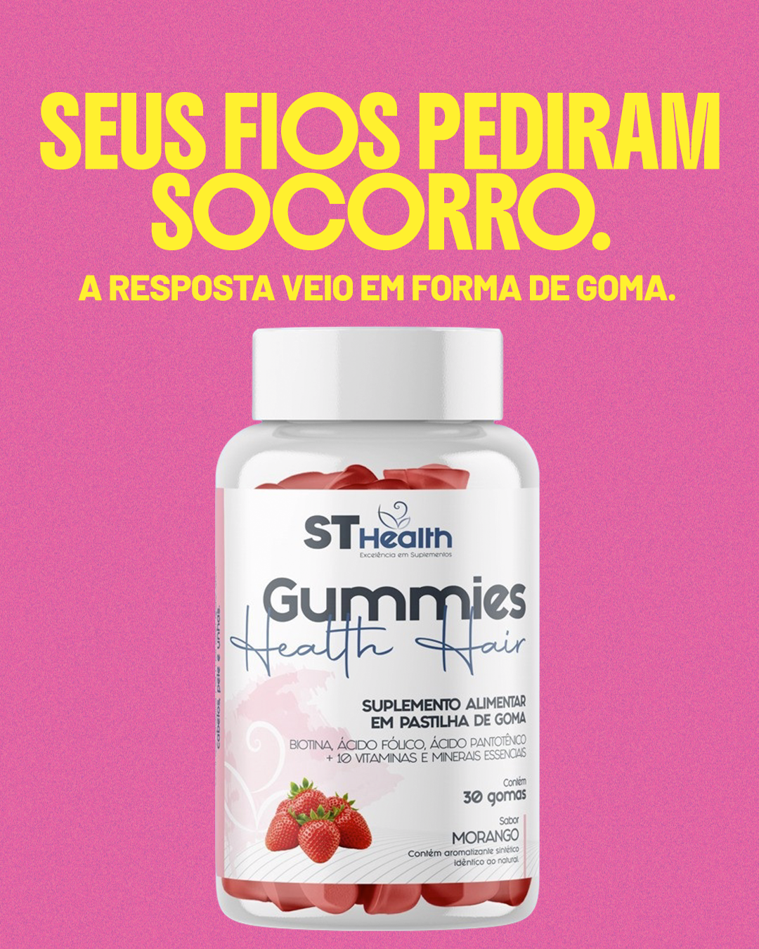 Sallet Health Facebook ad: Queda, opacidade, crescimento lento.