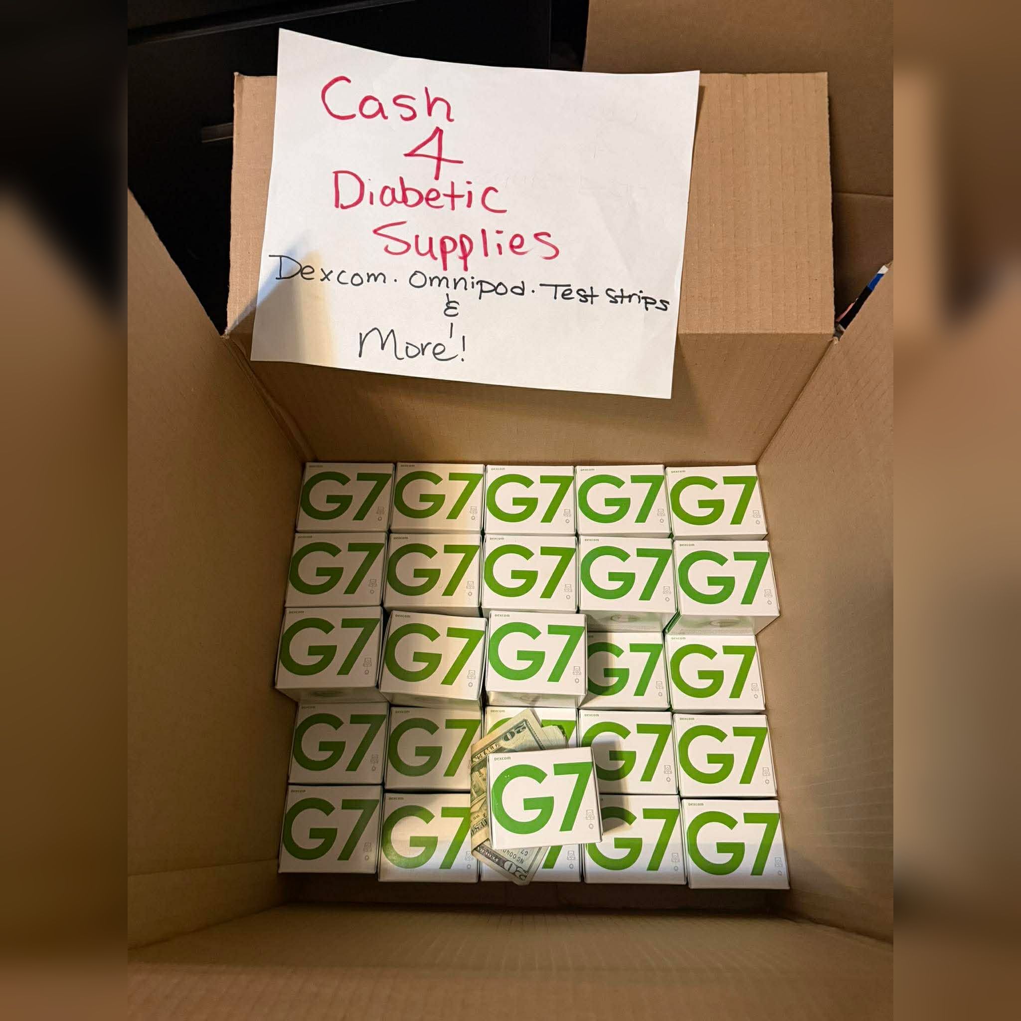 Cash For Diabetic Supplies NC Facebook ad from May 23, 2026