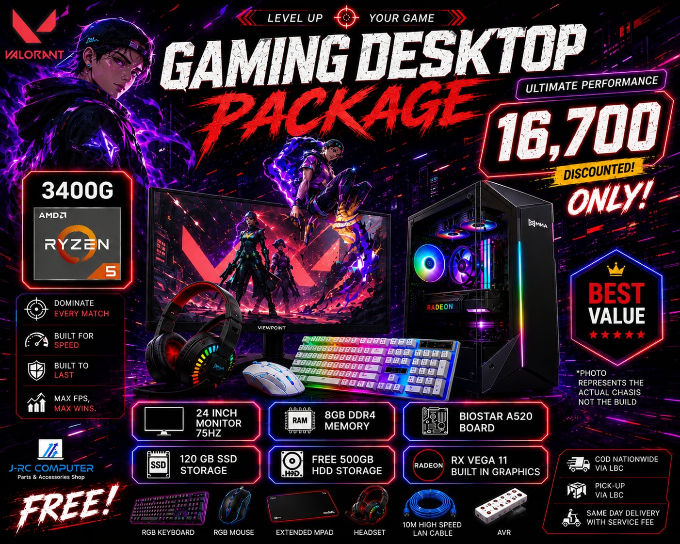 JRC Computer Store Facebook ad: AMD RYZEN PACKAGE BUNDLE!:) LOW PRICE!