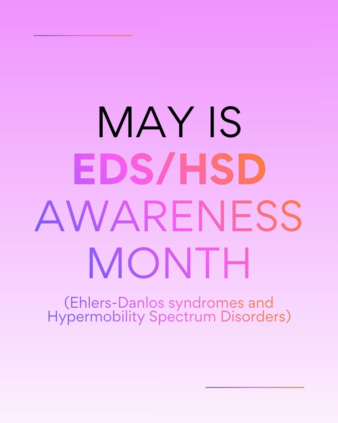 HyperResilient Facebook ad: May is EDS/HSD Awareness Month