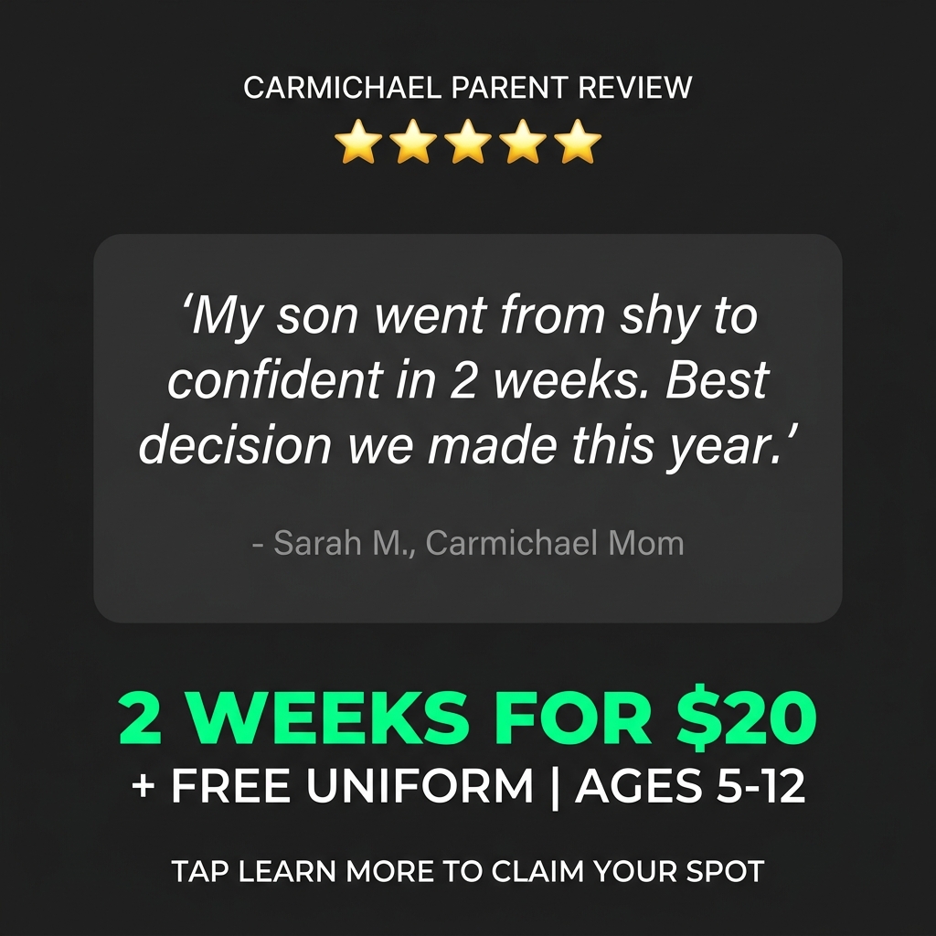 Carmichael Academy - Family Taekwondo Facebook ad: Family Martial Arts!