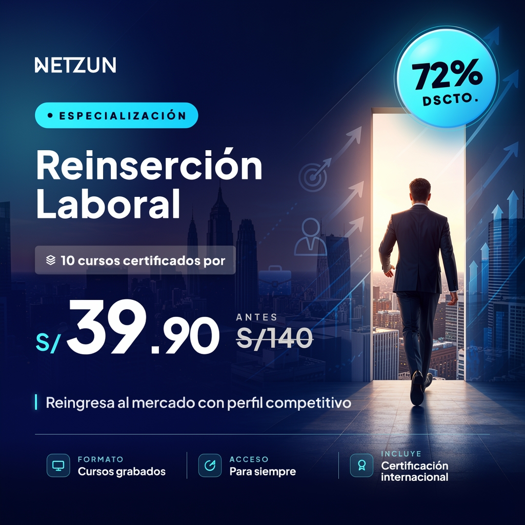 Netzun Facebook ad: Especialización en Reinserción Laboral