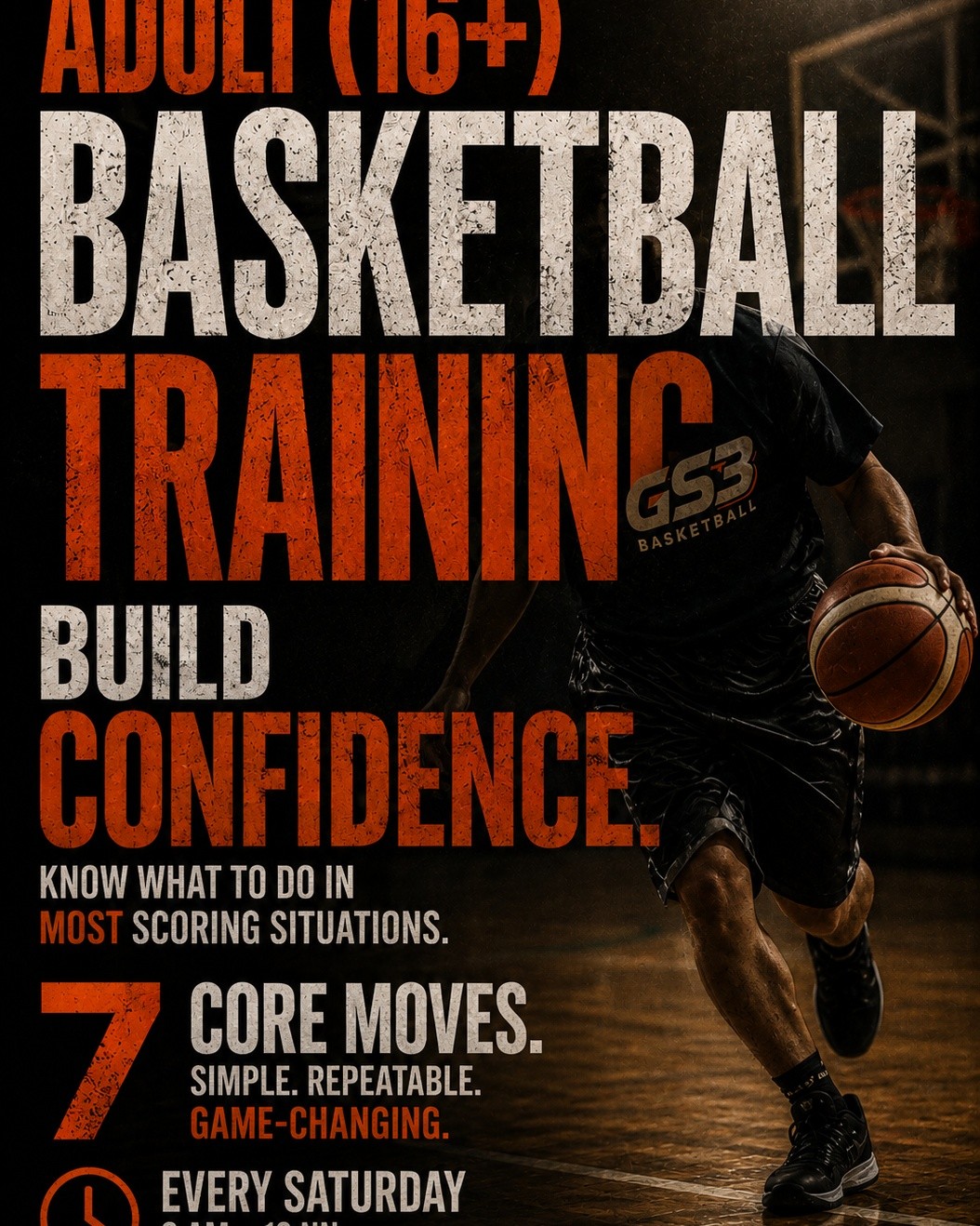GS3 Basketball Facebook ad: Adult (16+) LIVE Basketball Training
