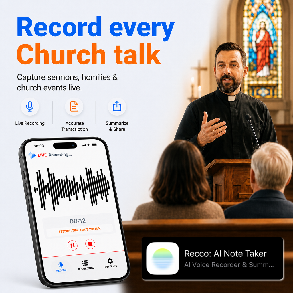 Recco Facebook ad: Record Anything AI Extracts Keywords & Summarizes