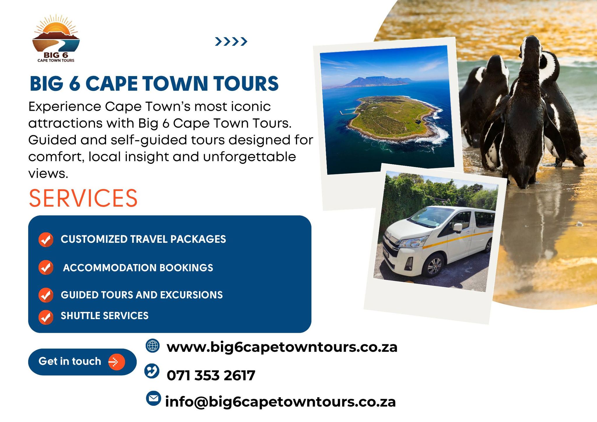 Big 6 Cape Town Tours Facebook ad