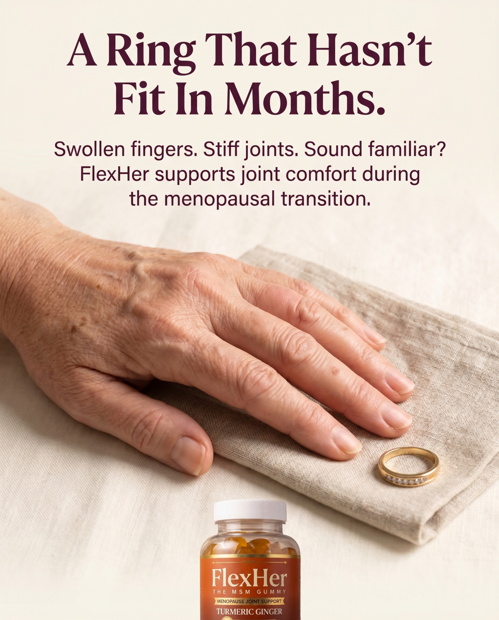 FlexHer Facebook ad: The quiet inventory of menopause.