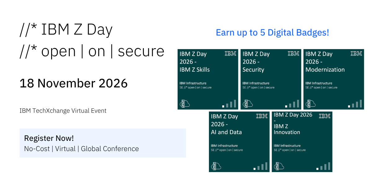 BeMyApp Facebook ad: Earn a Certificate at IBM Z Day