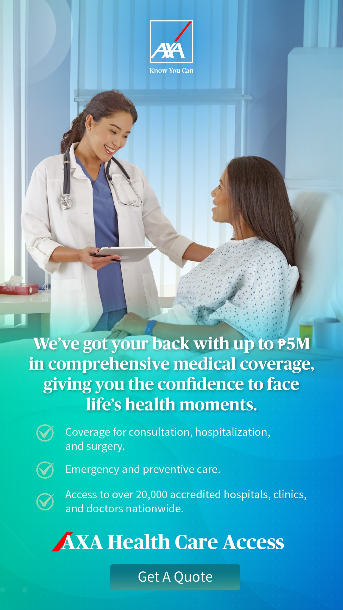 AXA Philippines Facebook ad: Up to P5M health coverage