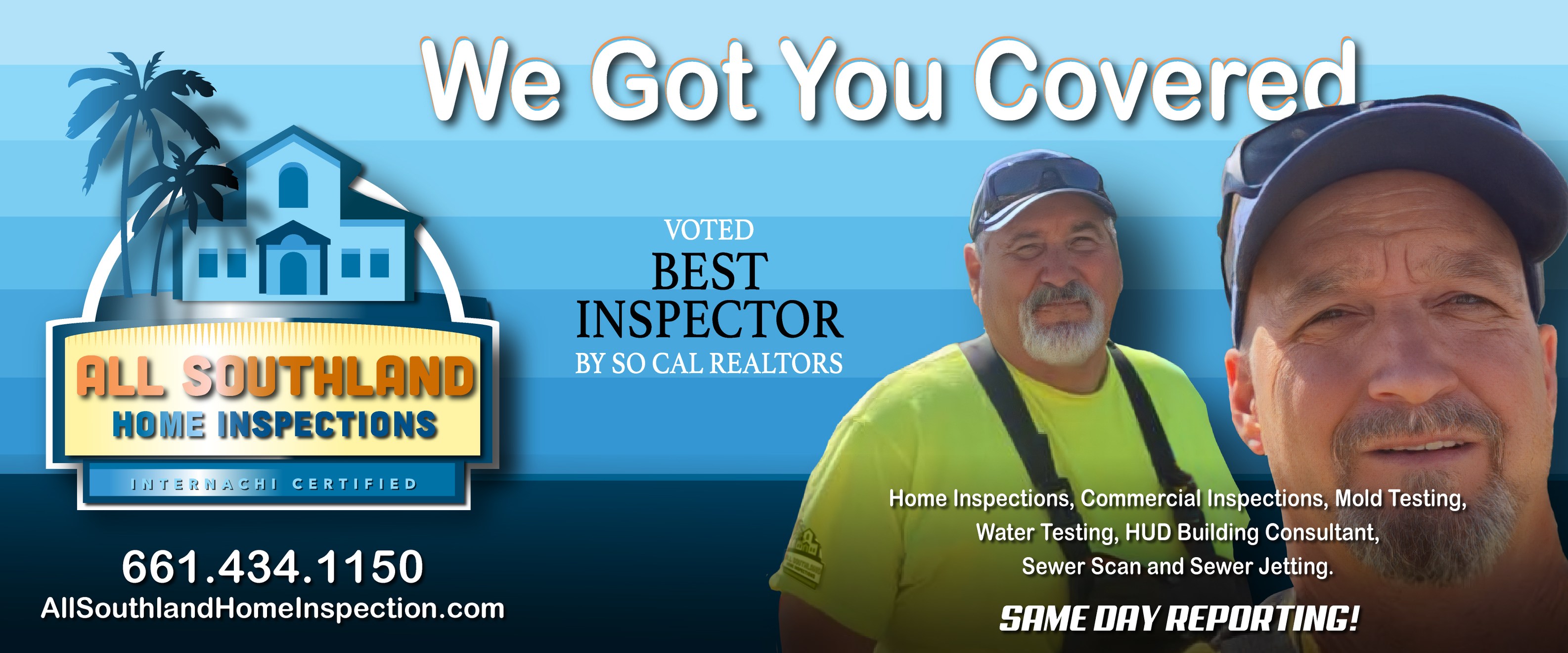 All Southland Home Inspection Facebook ad: We've got you covered!