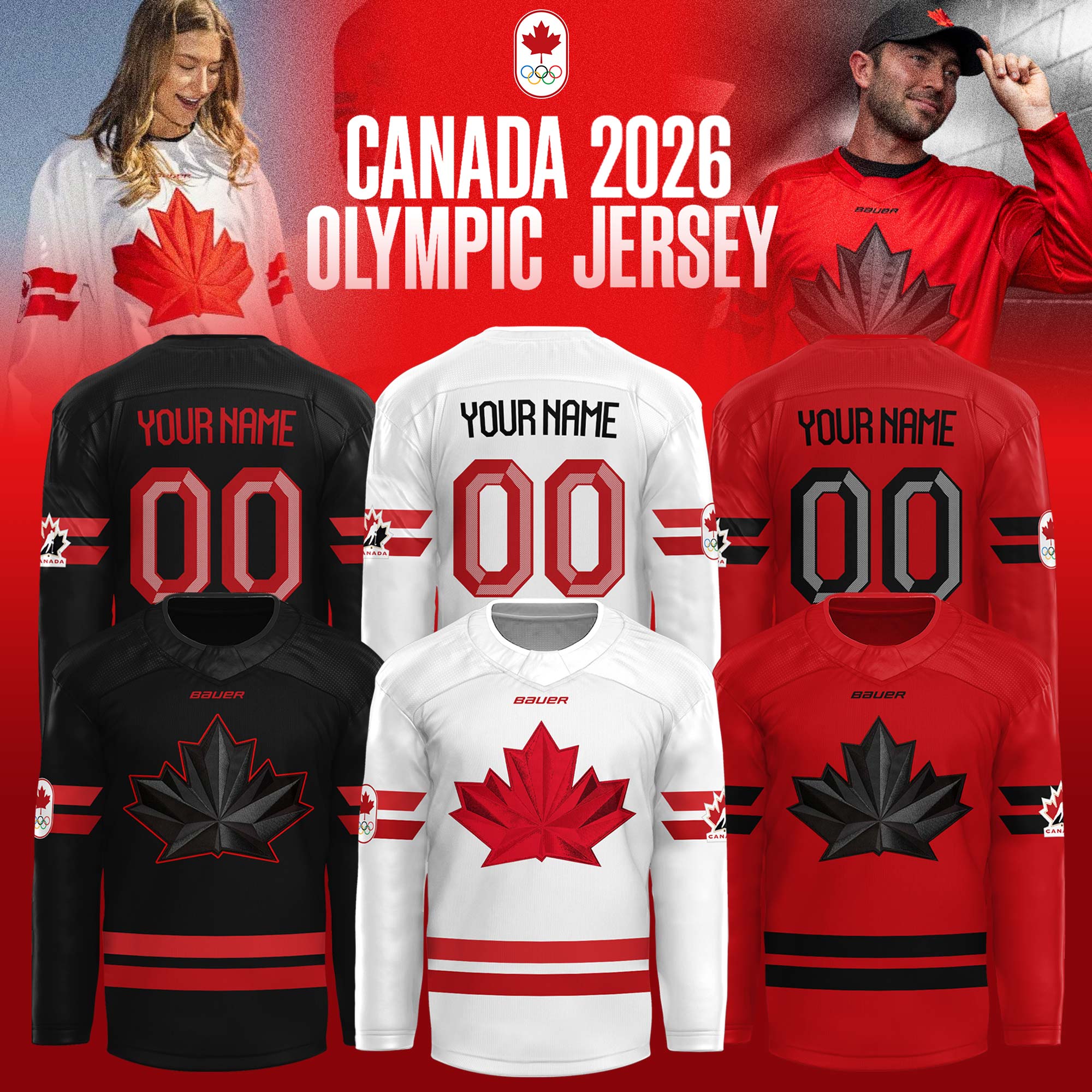 Hockey Gifts For Fans Facebook ad: CANADA 2026 OLYMPIC HOCKEY JERSEY!