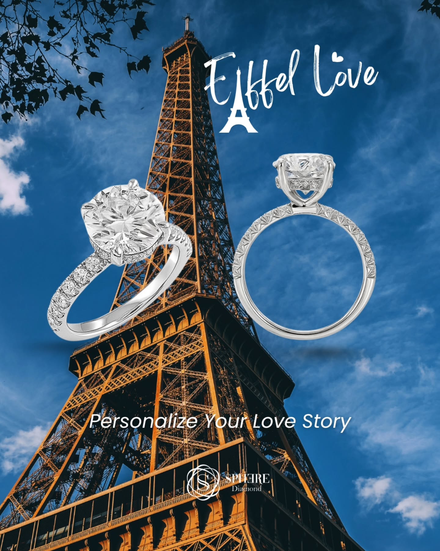 Sphere Diamond: Lab Grown Diamond Specialist 1-20 carat Facebook ad: Discover the elegance of Sphere Diamond