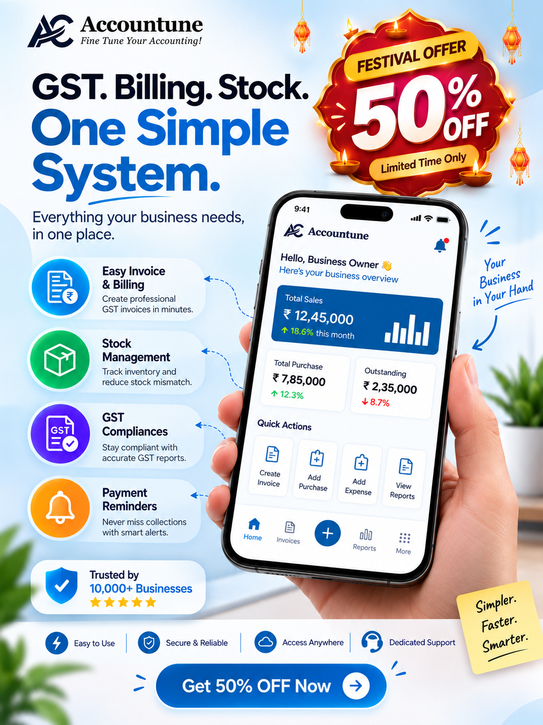 Accountune - Smart Accounting & Invoicing App Facebook ad