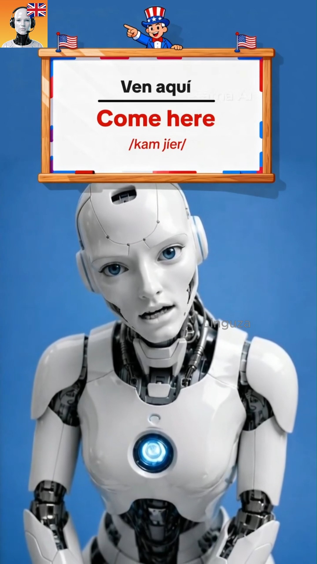 Linguza: AI English Tutor Facebook ad: ¡Pruébalo gratis ahora!