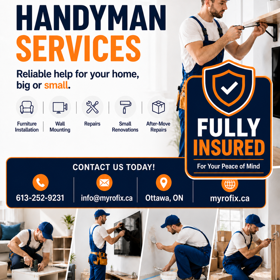 Handyman Ottawa Facebook ad: Handyman Service & Furniture Installation Ottawa