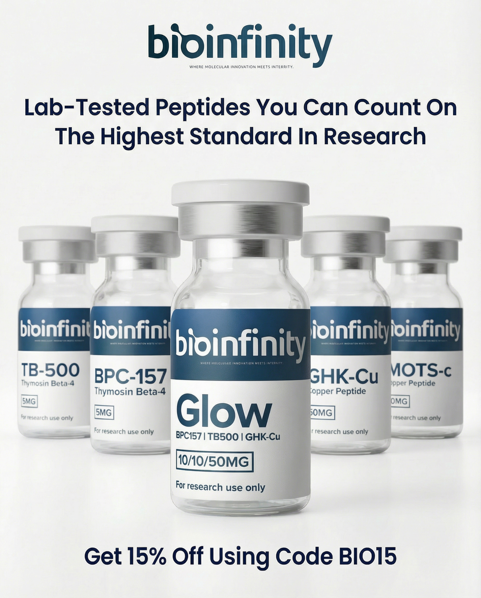 Bio lnfinity Facebook ad: Get 15% Off - Use Code: BIO15
