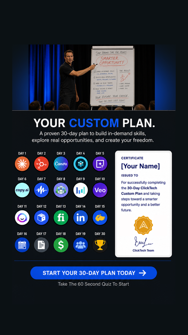 ClickTech HUB Facebook ad: Work Smarter. Not Harder.