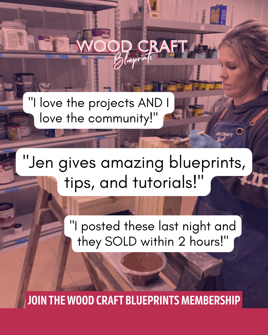 Wood Craft Blueprints with Jen Facebook ad