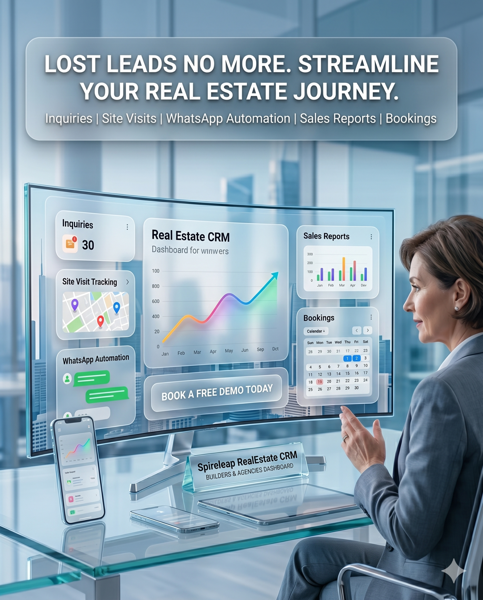 Spireleap Innovations Facebook ad: Get More Property Sales With CRM