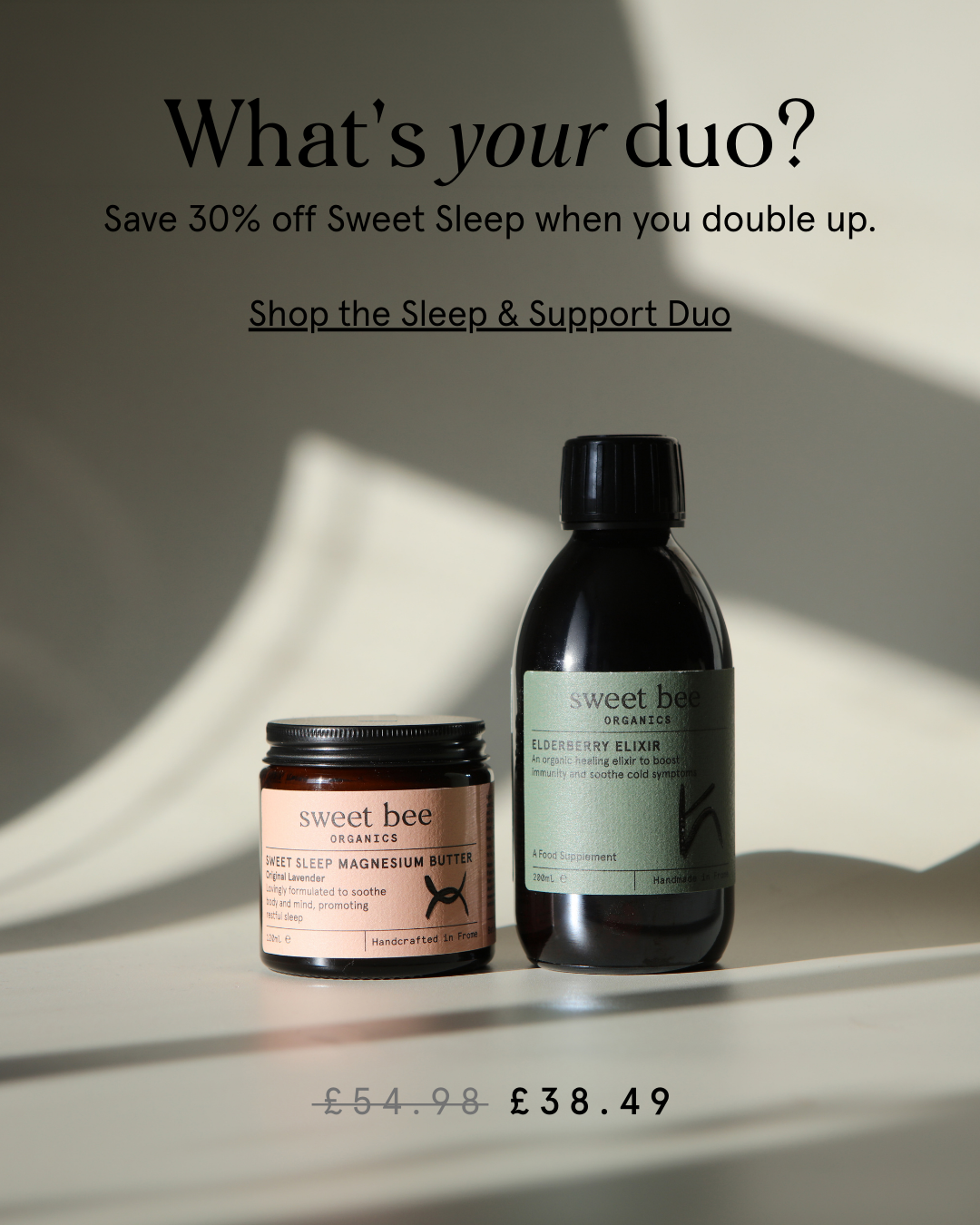 Sweet Bee Organics Facebook ad