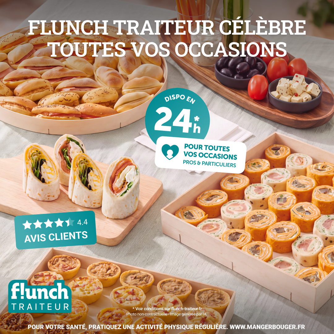 flunch Traiteur Facebook ad: Pour toutes vos occasions, ayez le réflexe Flunch…