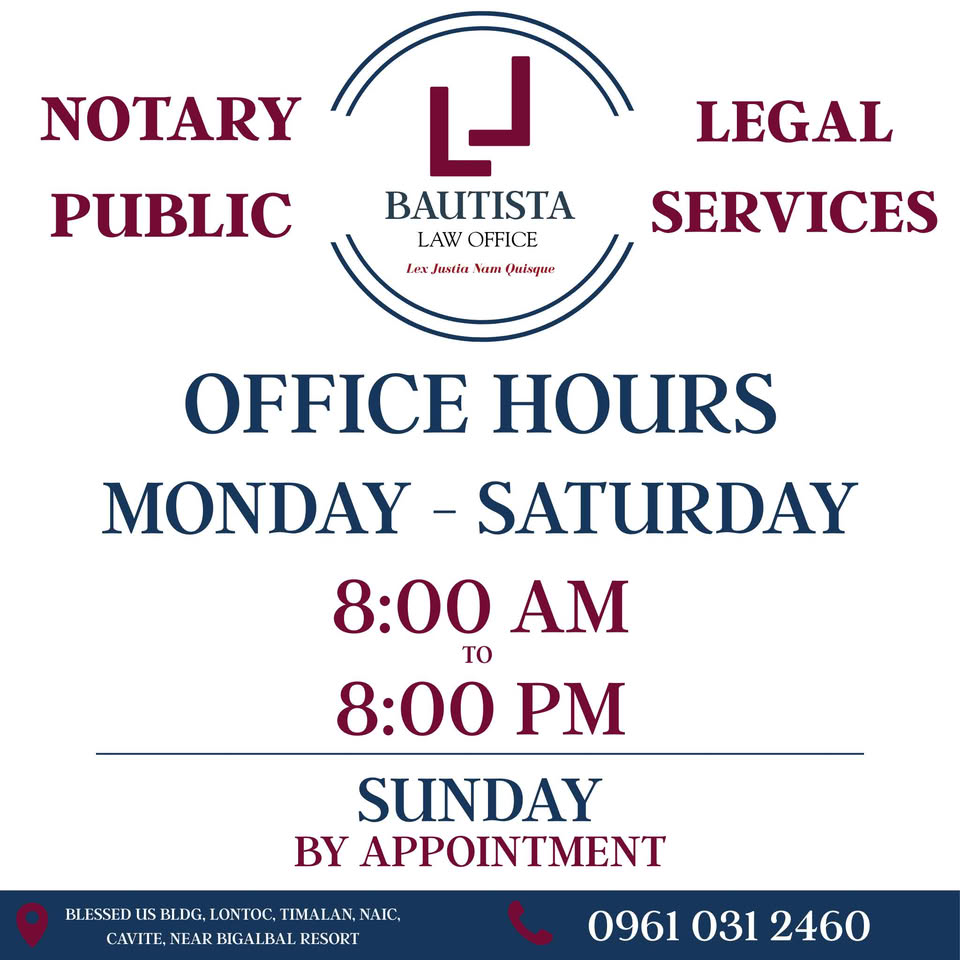 J. Bautista Law Office Facebook ad: In a world of shortcuts, we choose the…