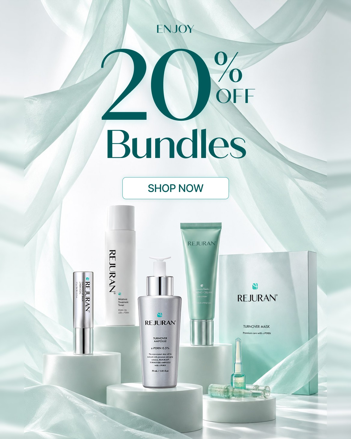 Rejuran Cosmetics Facebook ad: 20% Off Select Bundles